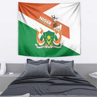 Niger Republic Day Tapestry Coat Of Arms With Dama Gazelle - Wonder Print Shop