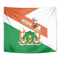 Niger Republic Day Tapestry Coat Of Arms With Dama Gazelle - Wonder Print Shop