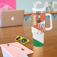 Niger Republic Day Tumbler With Handle Coat Of Arms With Dama Gazelle - Wonder Print Shop