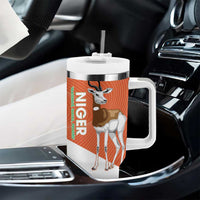 Niger Republic Day Tumbler With Handle Coat Of Arms With Dama Gazelle - Wonder Print Shop