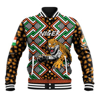 Personalized Niger Baseball Jacket Leopard Ankara African Pattern - Wonder Print Shop