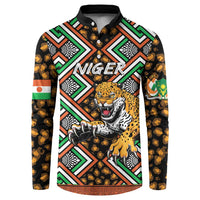Personalized Niger Button Sweatshirt Leopard Ankara African Pattern - Wonder Print Shop