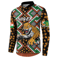 Personalized Niger Button Sweatshirt Leopard Ankara African Pattern - Wonder Print Shop
