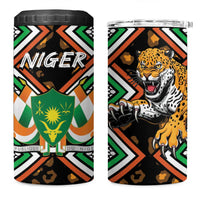 Niger 4 in 1 Can Cooler Tumbler Leopard Ankara African Pattern - Wonder Print Shop