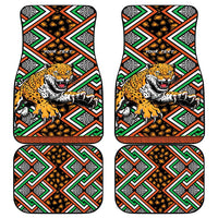 Personalized Niger Car Mats Leopard Ankara African Pattern - Wonder Print Shop