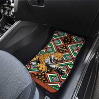 Personalized Niger Car Mats Leopard Ankara African Pattern - Wonder Print Shop