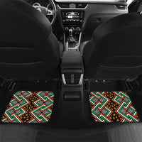 Personalized Niger Car Mats Leopard Ankara African Pattern - Wonder Print Shop