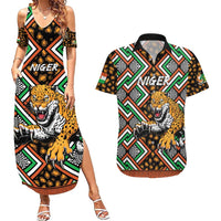 Personalized Niger Couples Matching Summer Maxi Dress and Hawaiian Shirt Leopard Ankara African Pattern - Wonder Print Shop