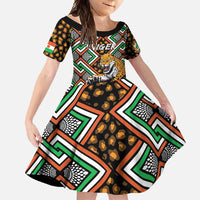 Personalized Niger Family Matching Tank Maxi Dress and Hawaiian Shirt Leopard Ankara African Pattern - Wonder Print Shop