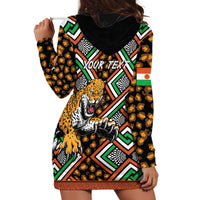 Personalized Niger Hoodie Dress Leopard Ankara African Pattern - Wonder Print Shop