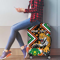 Personalized Niger Luggage Cover Leopard Ankara African Pattern - Wonder Print Shop
