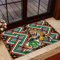 Personalized Niger Rubber Doormat Leopard Ankara African Pattern - Wonder Print Shop