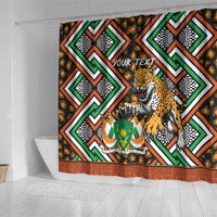 Personalized Niger Shower Curtain Leopard Ankara African Pattern