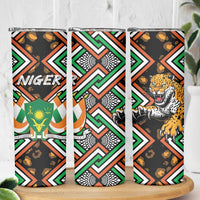 Niger Skinny Tumbler Leopard Ankara African Pattern - Wonder Print Shop