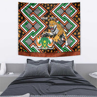 Personalized Niger Tapestry Leopard Ankara African Pattern - Wonder Print Shop