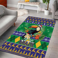 Brazil Christmas Area Rug Toco Toucan Feliz Natal - Wonder Print Shop
