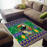 Brazil Christmas Area Rug Toco Toucan Feliz Natal - Wonder Print Shop
