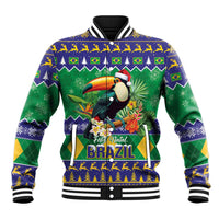 Brazil Christmas Baseball Jacket Toco Toucan Feliz Natal - Wonder Print Shop