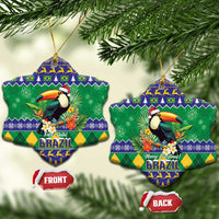 Brazil Christmas Ceramic Ornament Toco Toucan Feliz Natal - Wonder Print Shop