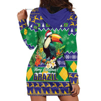 Brazil Christmas Hoodie Dress Toco Toucan Feliz Natal - Wonder Print Shop
