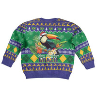 Brazil Christmas Kid Ugly Christmas Sweater Toco Toucan Feliz Natal - Wonder Print Shop