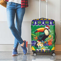 Brazil Christmas Luggage Cover Toco Toucan Feliz Natal - Wonder Print Shop