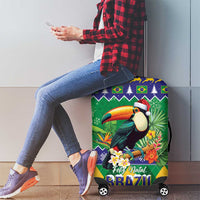 Brazil Christmas Luggage Cover Toco Toucan Feliz Natal - Wonder Print Shop