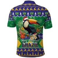 Brazil Christmas Polo Shirt Toco Toucan Feliz Natal - Wonder Print Shop