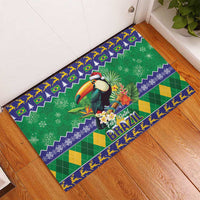 Brazil Christmas Rubber Doormat Toco Toucan Feliz Natal - Wonder Print Shop