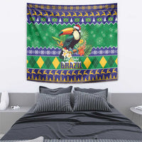 Brazil Christmas Tapestry Toco Toucan Feliz Natal - Wonder Print Shop