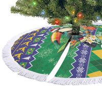 Brazil Christmas Tree Skirt Toco Toucan Feliz Natal - Wonder Print Shop