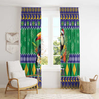 Brazil Christmas Window Curtain Toco Toucan Feliz Natal - Wonder Print Shop