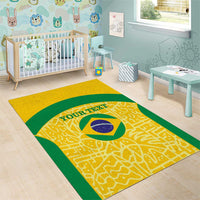 Custom Brazil Football Area Rug Vamos Selecao - Yellow - Wonder Print Shop