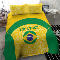 Custom Brazil Football Bedding Set Vamos Selecao - Yellow - Wonder Print Shop