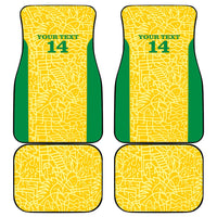 Custom Brazil Football Car Mats Vamos Selecao - Yellow - Wonder Print Shop