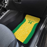 Custom Brazil Football Car Mats Vamos Selecao - Yellow - Wonder Print Shop
