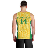 Custom Brazil Football Men Tank Top Vamos Selecao - Yellow - Wonder Print Shop