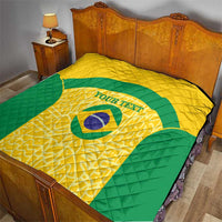 Custom Brazil Football Quilt Vamos Selecao - Yellow - Wonder Print Shop