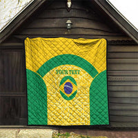 Custom Brazil Football Quilt Vamos Selecao - Yellow - Wonder Print Shop
