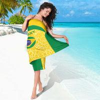 Custom Brazil Football Sarong Vamos Selecao - Yellow - Wonder Print Shop