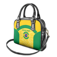 Custom Brazil Football Shoulder Handbag Vamos Selecao - Yellow