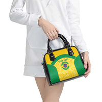 Custom Brazil Football Shoulder Handbag Vamos Selecao - Yellow