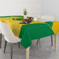 Custom Brazil Football Tablecloth Vamos Selecao - Yellow - Wonder Print Shop