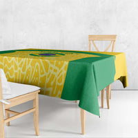 Custom Brazil Football Tablecloth Vamos Selecao - Yellow - Wonder Print Shop