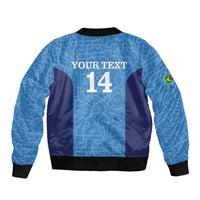 Custom Brazil Football Bomber Jacket Vamos Selecao - Blue - Wonder Print Shop