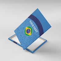 Custom Brazil Football Canvas Wall Art Vamos Selecao - Blue - Wonder Print Shop