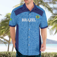Custom Brazil Football Hawaiian Shirt Vamos Selecao - Blue - Wonder Print Shop