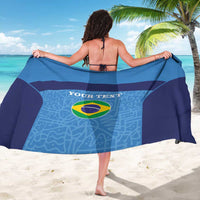 Custom Brazil Football Sarong Vamos Selecao - Blue - Wonder Print Shop