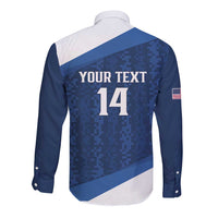 Custom USA Rugby 2025 Long Sleeve Button Shirt Go Champions Eagles - Wonder Print Shop