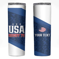 Custom USA Rugby 2025 Skinny Tumbler Go Champions Eagles - Wonder Print Shop